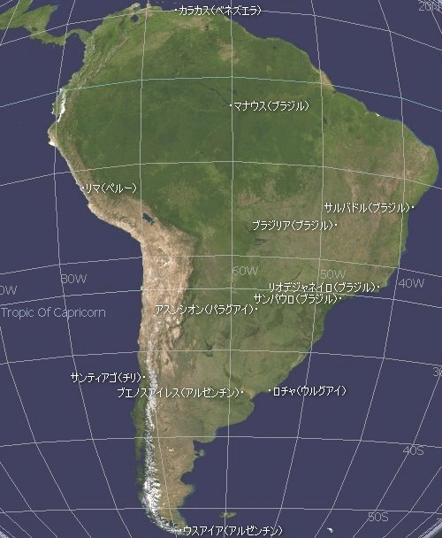 南アメリカの雨温図 気温と降水量のグラフ
